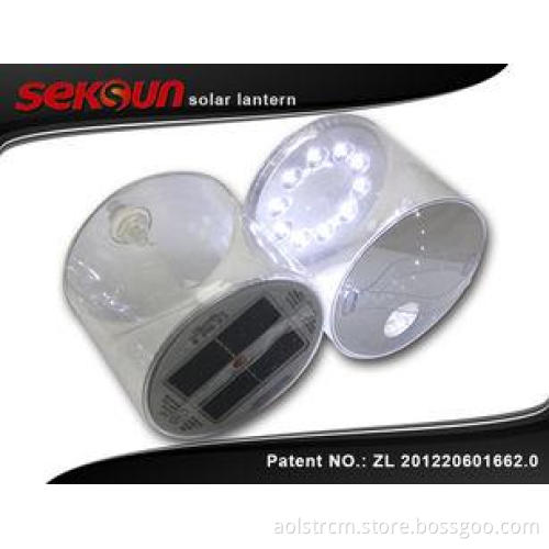 Silver 2.6V / 4.3V Outdoor Inflatable Solar Lantern With Wa